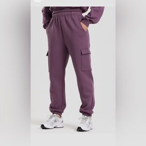Purple Cargo Jogger Pants